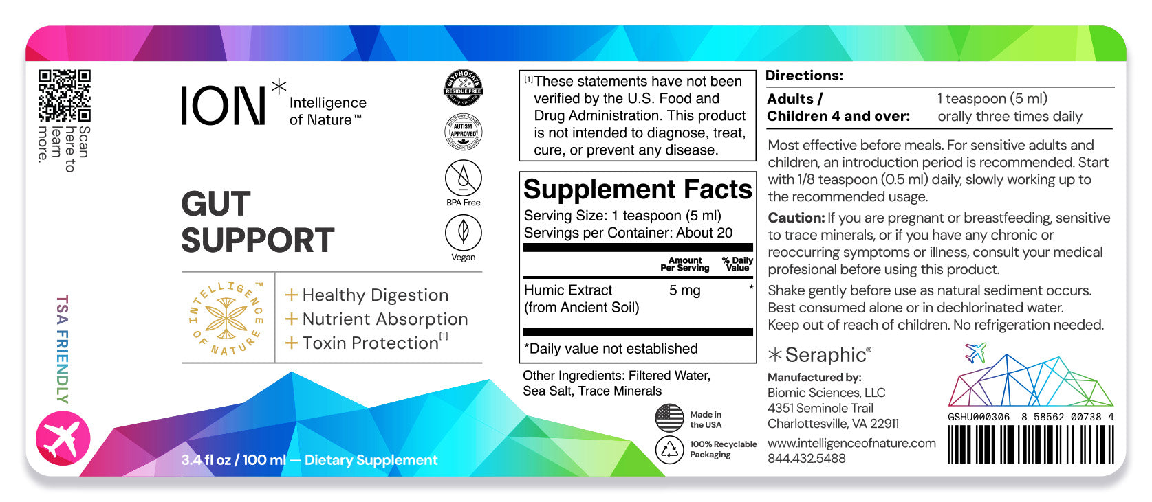 ION* Gut Support 3.4oz
