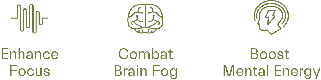 Focused Mind Icons - Enhance Focus, Combat Brain Fog, Boost Mental Energy